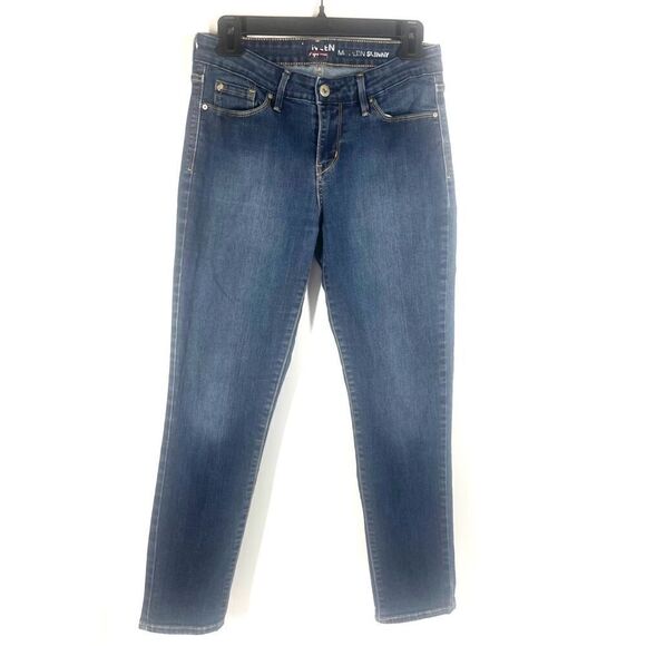 Levi’s Denizen Modern Skinny Mid Rise Blue Jeans SHORT Stretch Women Size 6 - Picture 1 of 6